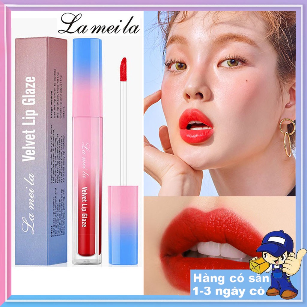Son Môi Lameila Velvet Lip Glaze Không Phai Màu Không Thấm Nước Lâu Trôi