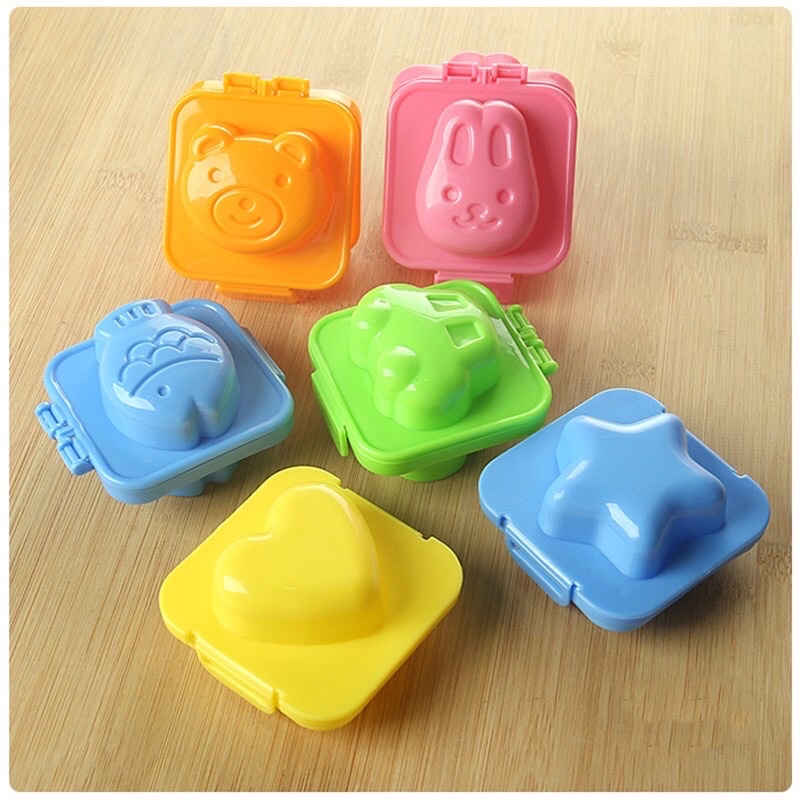 Bộ 6 khuôn cơm hình thú cho bé ăn dặm kiểu nhật