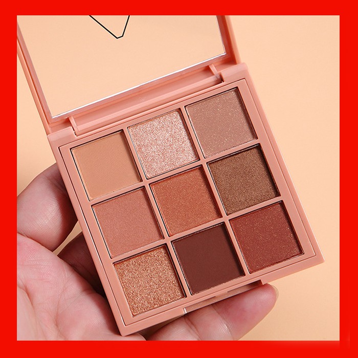 Bảng Phấn Mắt 9 Ô CoolBarbie Tông Cam Đất CB22