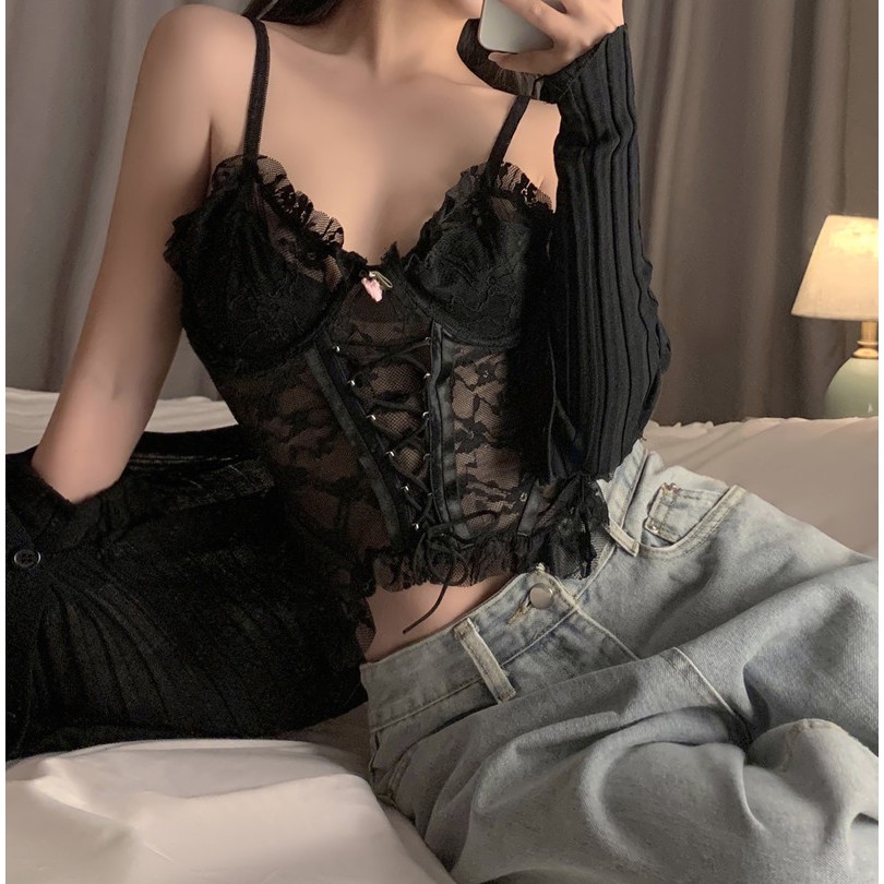 Cocory vn Set đồ lót ren quyến rũ cho nữ thời trang cho nữ (có bán lẻ)