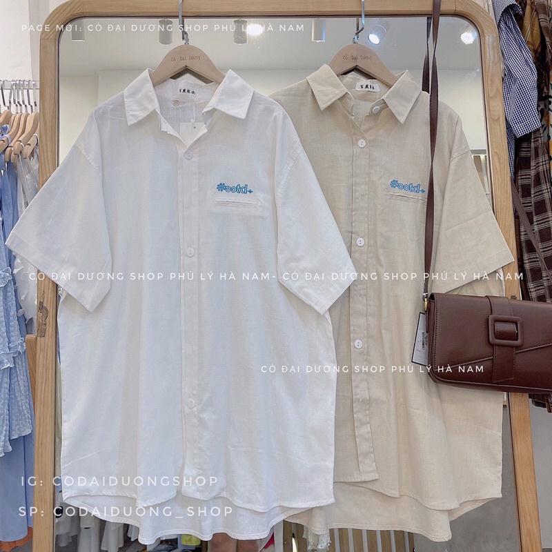 Sơ mi cộc tay chữ ootd 9154