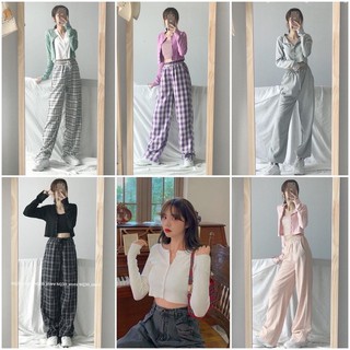 Áo croptop len tăm cúc dọc 6 màu loại mới