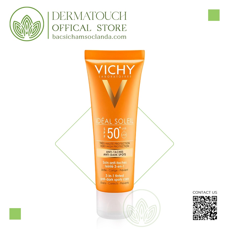 Kem chống nắng giảm thâm nám, có màu Vichy Ideal Soleil Anti-Darkspot Spf50