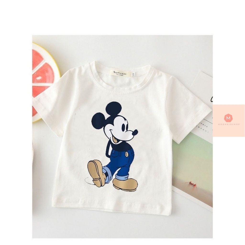 Áo Thun Trơn Cho Bé️👕Siêu Họa Tiết Donal Duck,Pluto,Mickey Cực kì dễ thương dành cho bé từ 6-20kg có sẵn