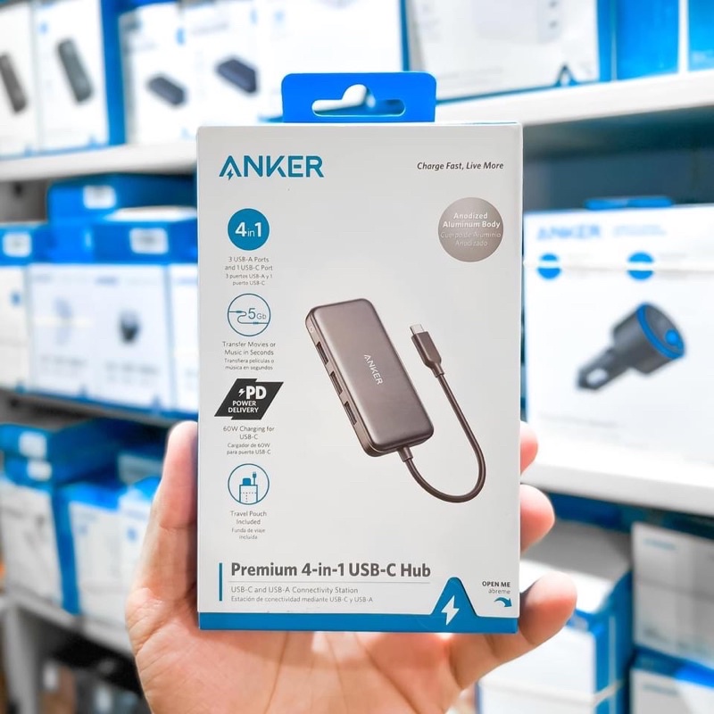 Hub Anker 4 trong 1 USB-C chuyển đổi,hỗ trợ cho Laptop &amp; tablet táo Pro,tablet chính hãng Hỏa tốc HCM 30 Phút