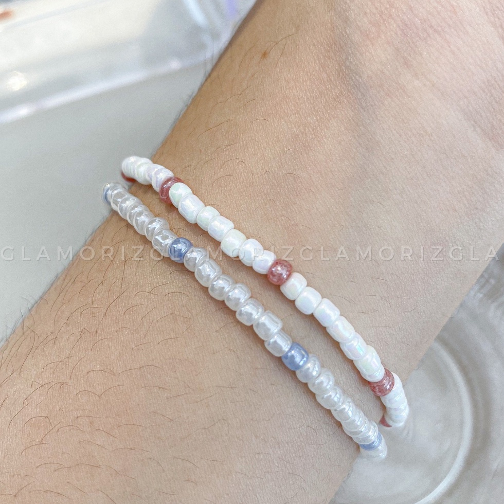 ✨ 𝑷𝑨𝑺𝑻𝑬𝑳 𝑩𝑨𝑺𝑰𝑪 ✨ Vòng tay handmade hạt cườm phong cách đơn giản nhẹ nhàng siu dễ phối đồ | Made by Glamorizzz |