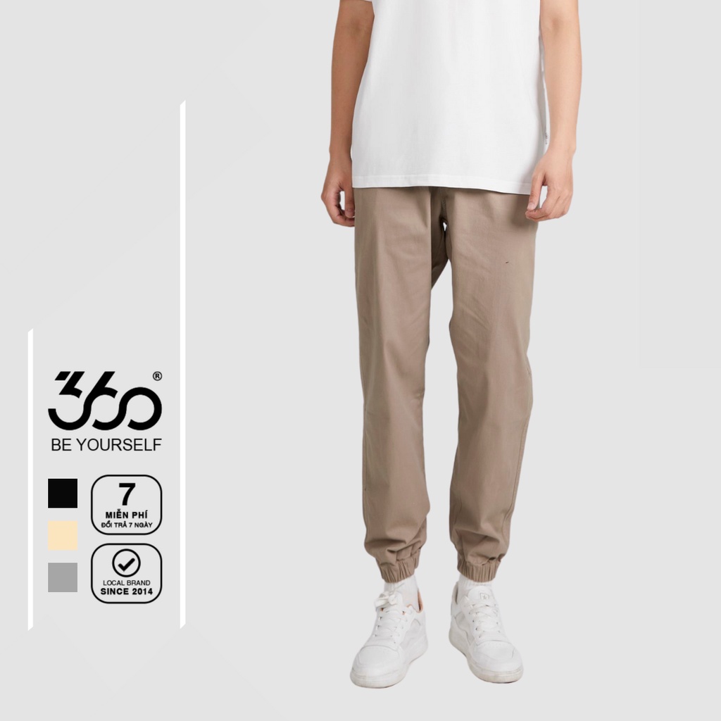 Quần jogger nam chất liệu kaki  trẻ trung thương hiệu 360 Boutique - QGKTK304