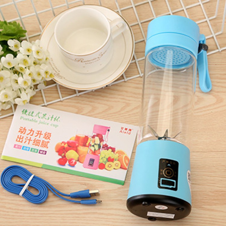 Máy xay sinh tố cầm tay mini sạc pin, Máy say sinh tố cầm tay đa năng mini 300ml Honguo