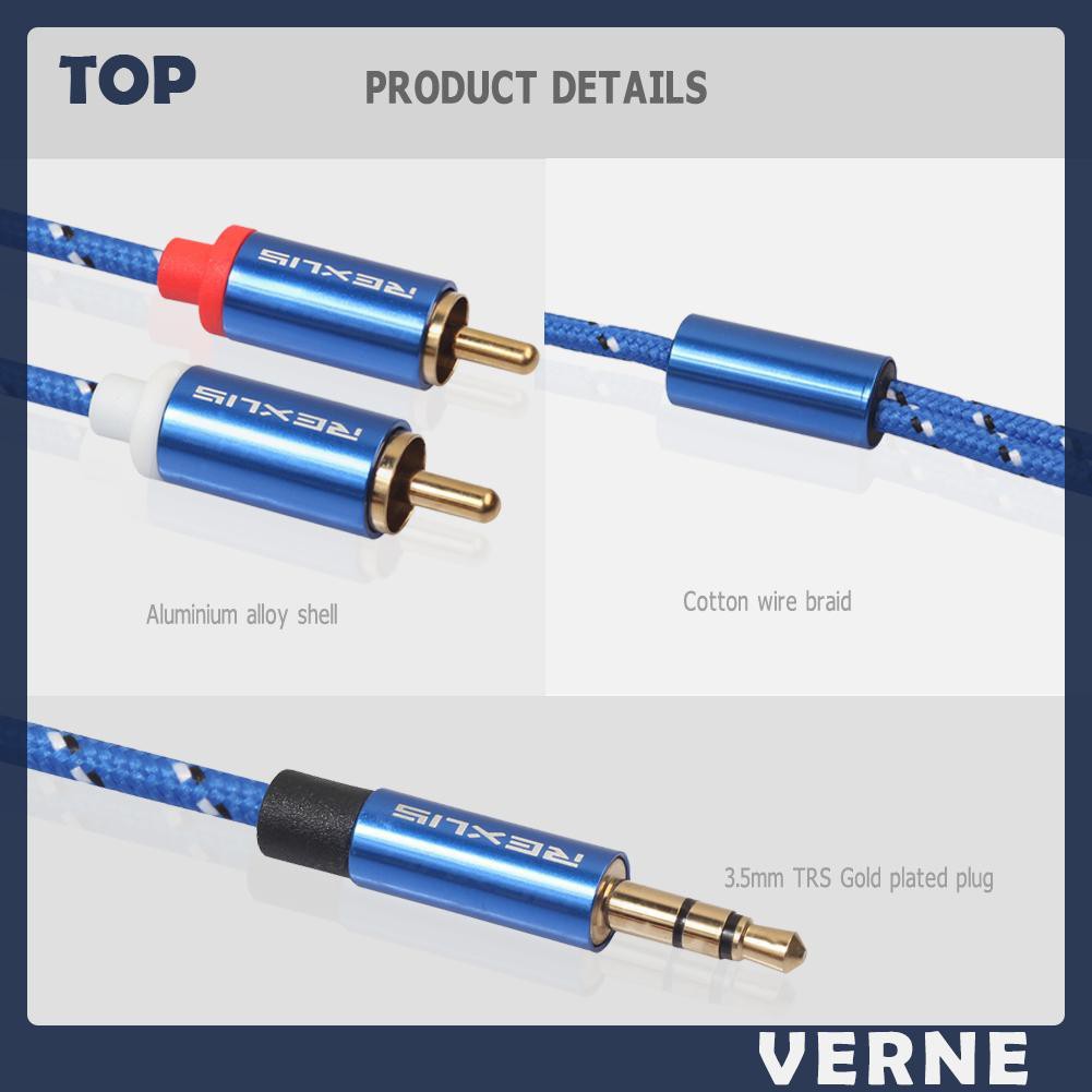 Dây Cáp Chuyển Đổi Âm Thanh Giắc Cắm 3.5mm Sang 2 Rca Cho Điện Thoại Edifer