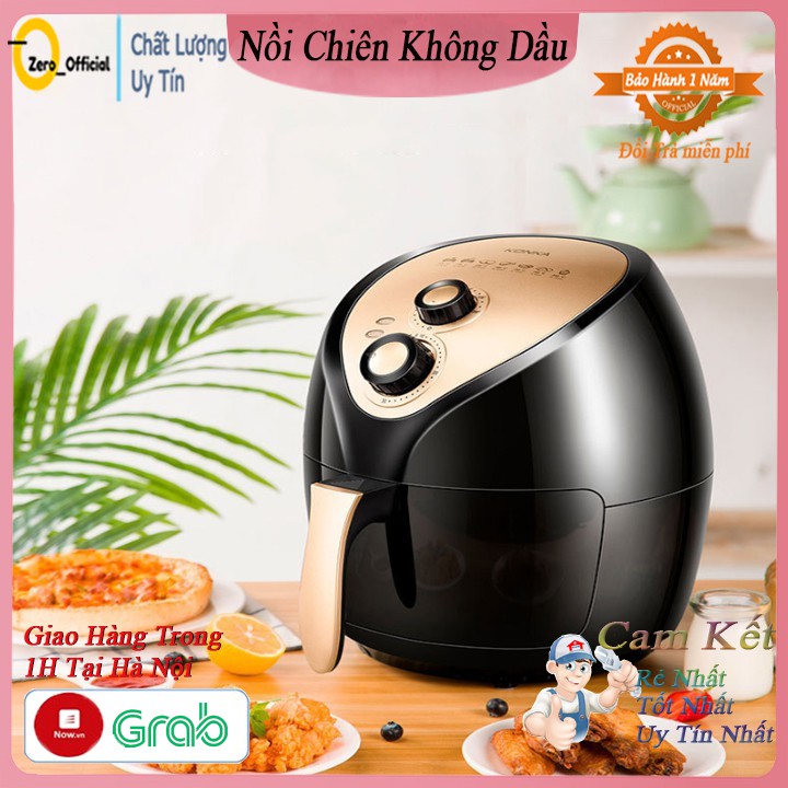 Nồi chiên không dầu KonKa 3.5L, công suất 1400W KonKa, dễ sử dụng, Bảo Hành 12 tháng.