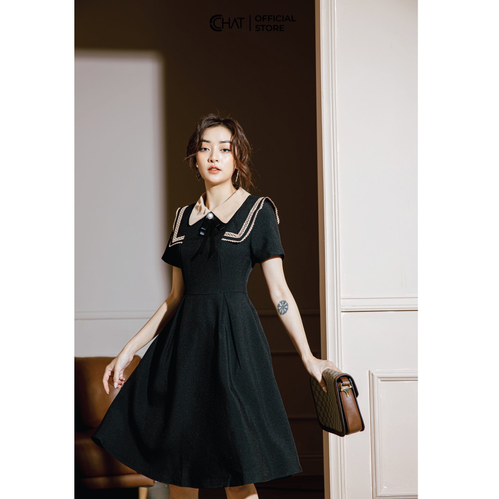 [Mã WABRWA15 giảm 15% đơn 300K] CCHAT Váy xoè cổ sen | BigBuy360 - bigbuy360.vn