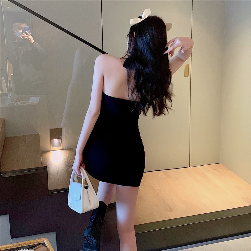 QKOOLE  Đầm Dệt Kim Dáng Ôm Gợi Cảm Thời Trang Hàn Quốc Cho Nữ