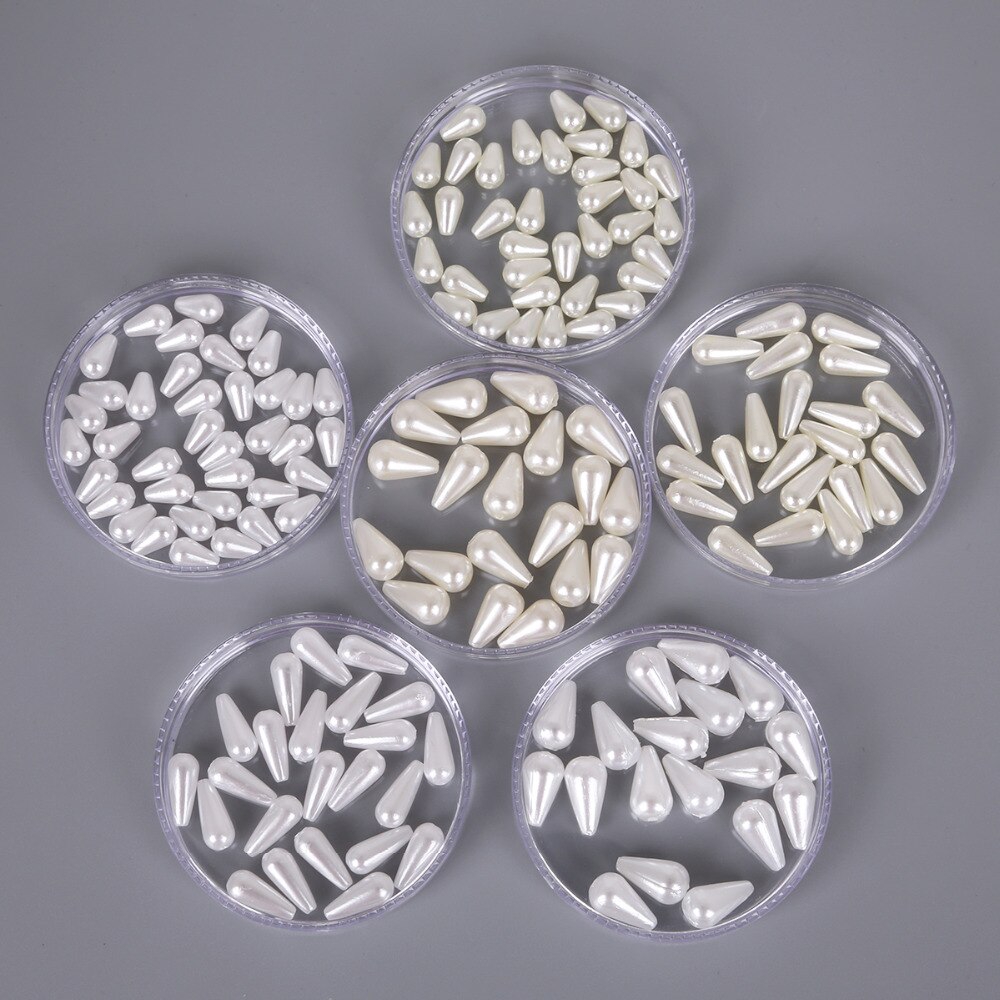 Hạt xỏ hai lỗ bằng acrylic giả ngọc trai dùng làm trang sức thời trang diy