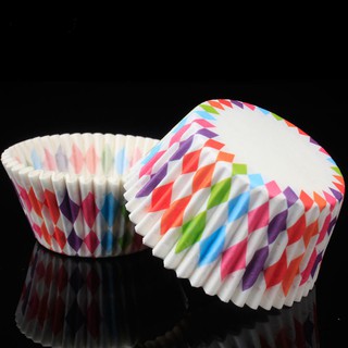 Set 100 Cốc Giấy Làm Bánh Cupcake Dễ Thương