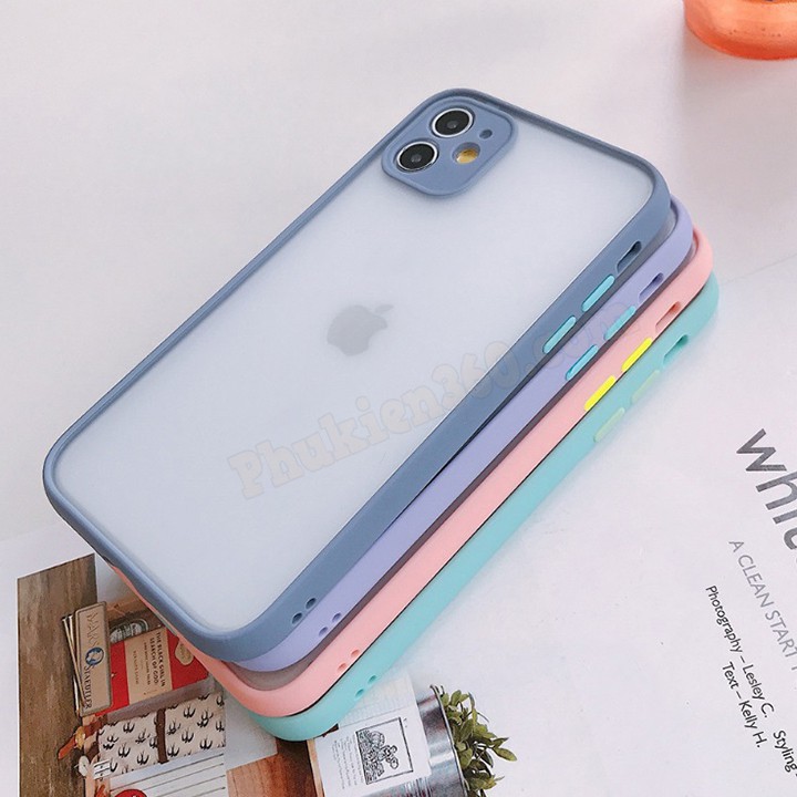 Ốp Lưng iPhone Nhám Chống Vân Tay Bảo Vệ Camera 6,6s,6 plus,6s plus,7,7 plus,8,8 plus,x,xs,xs max,11,11 pro max,12 pro