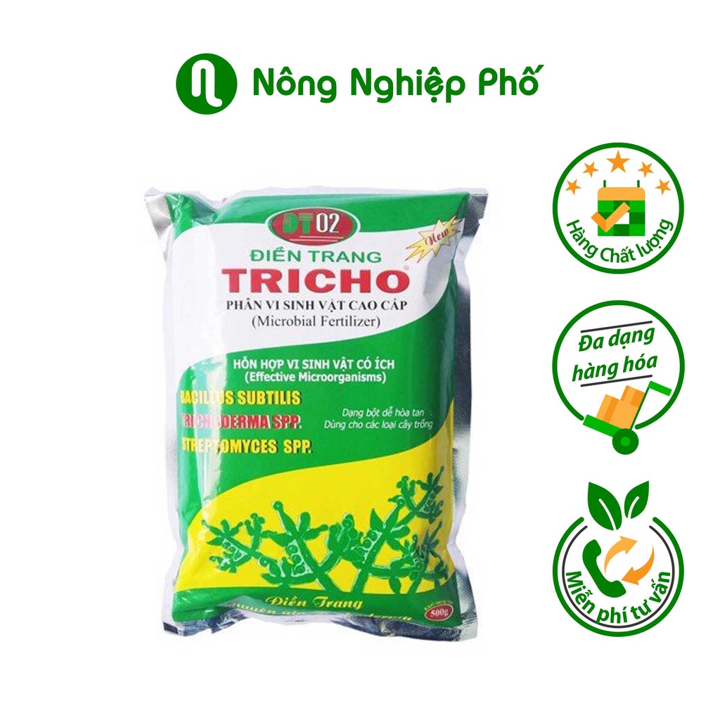 [PHÂN HỮU CƠ VI SINH]  Phân Vi Sinh Trichoderma Ủ Phân Hữu Cơ và Kiểm Soát Nấm Bệnh Túi 0,5 Kg