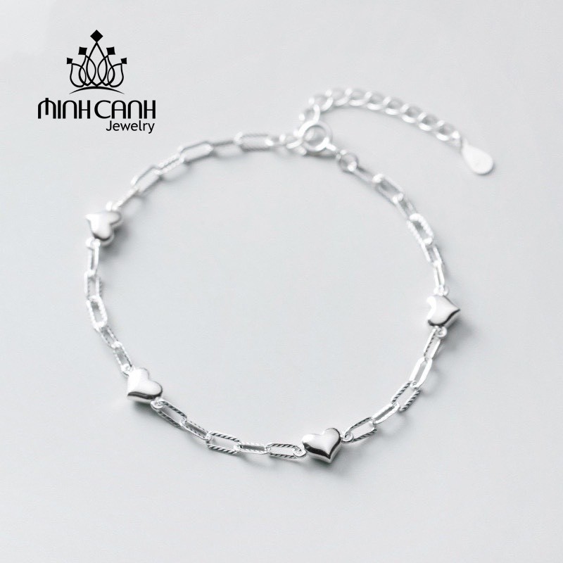 Lắc Tay Mắt Xích Trái Tim Bạc 925 - Minh Canh Jewelry