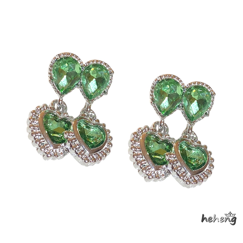 Khuyên Tai Hợp Kim Dáng Dài Đính Đá Phong Cách Vintage Thời Trang