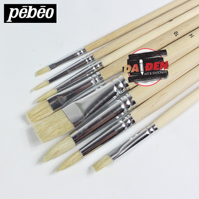 [DA ĐEN] Bộ 8 Cọ Vẽ Sơn Dầu-Acrylic Pebeo