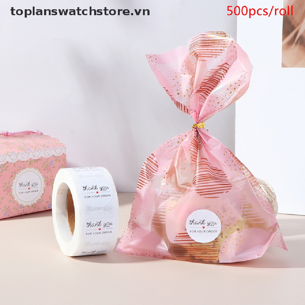 Cuộn 500 Sticker &quot;THANK YOU FOR YOUR ORDER&quot; Dán Sổ Tay