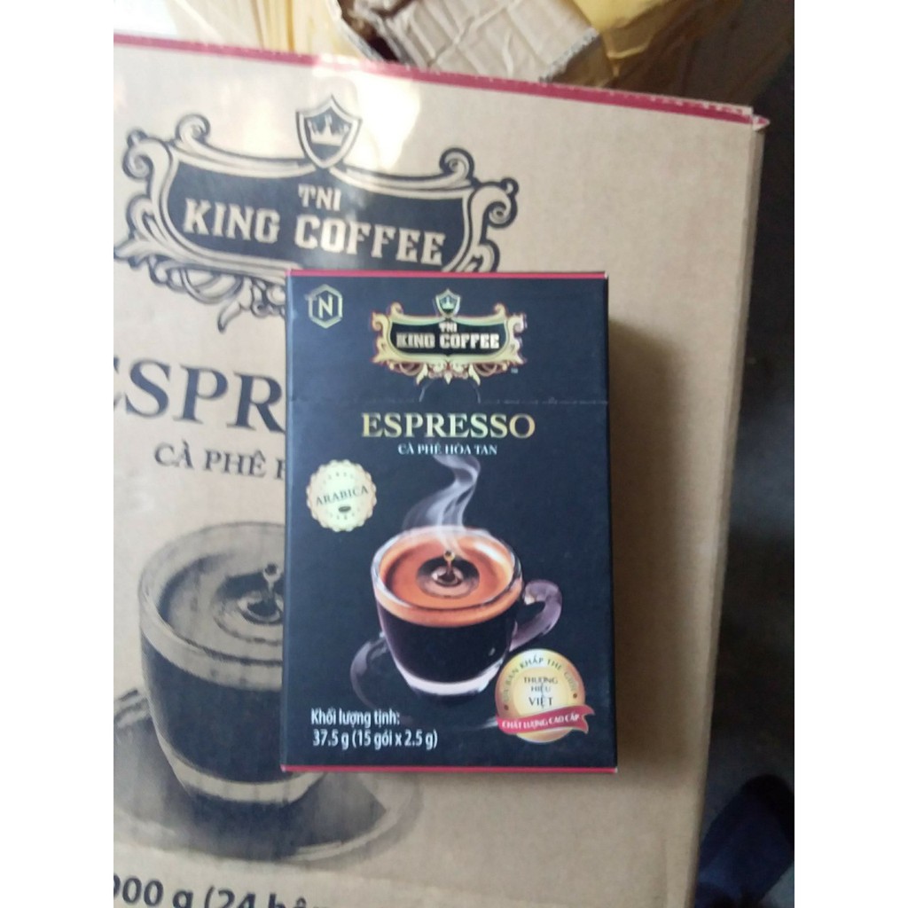 Cà Phê Hòa Tan đen Kingcoffee Espresso Hộp 15 Gói * 2,5gram