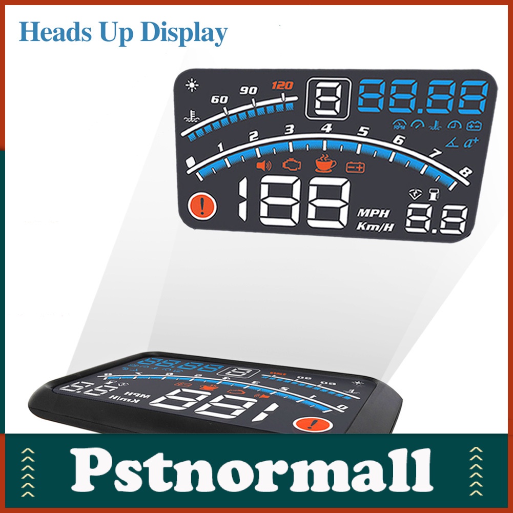 pstnormall 5.5inch Universal OBD2 Car GPS HUD Head Up Display Overspeed Warning System