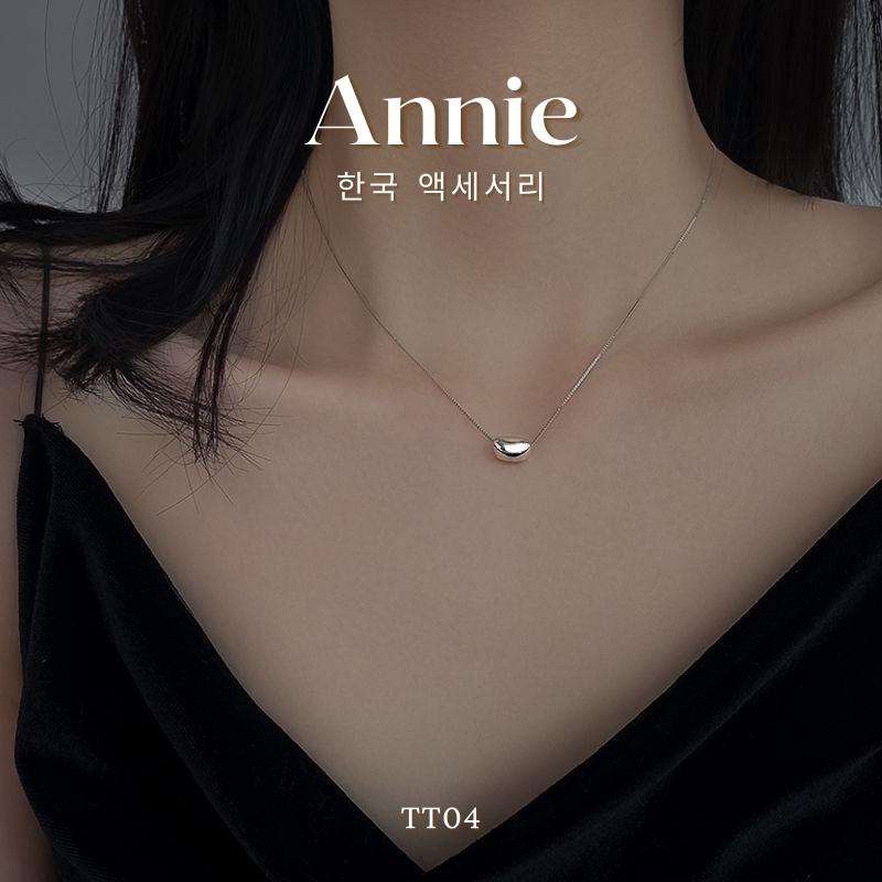 Dây chuyền titan, vòng cổ nữ hình hạt đậu may mắn phong cách nữ tính ANNIE TT04