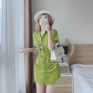 ĐẦM SƠ MI BIG SIZE NHÚN EO DẠO PHỐ, ĐI BIỂN