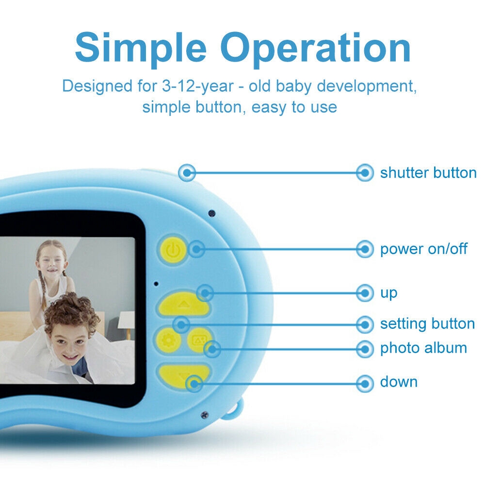 Upgrade 2.0'' LCD 1080P HD Digital Camera Camcorder Video Children Kids Mini Toy