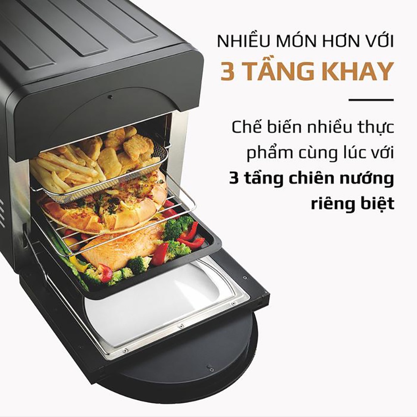 Nồi chiên không dầu OLIVO 15L 9 chức năng nấu đa năng thay thế các thiết bị nhà bếp nấu ăn tự động chuyên nghiệp