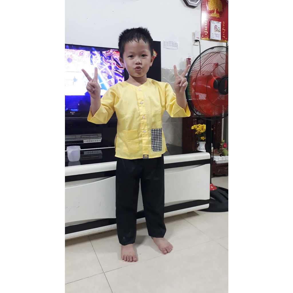 Đồ Bộ Bà Ba Cho Bé Trai Bé Gái, Cotton Hàn Quốc 100%.  Hỏa Tốc, Nhanh