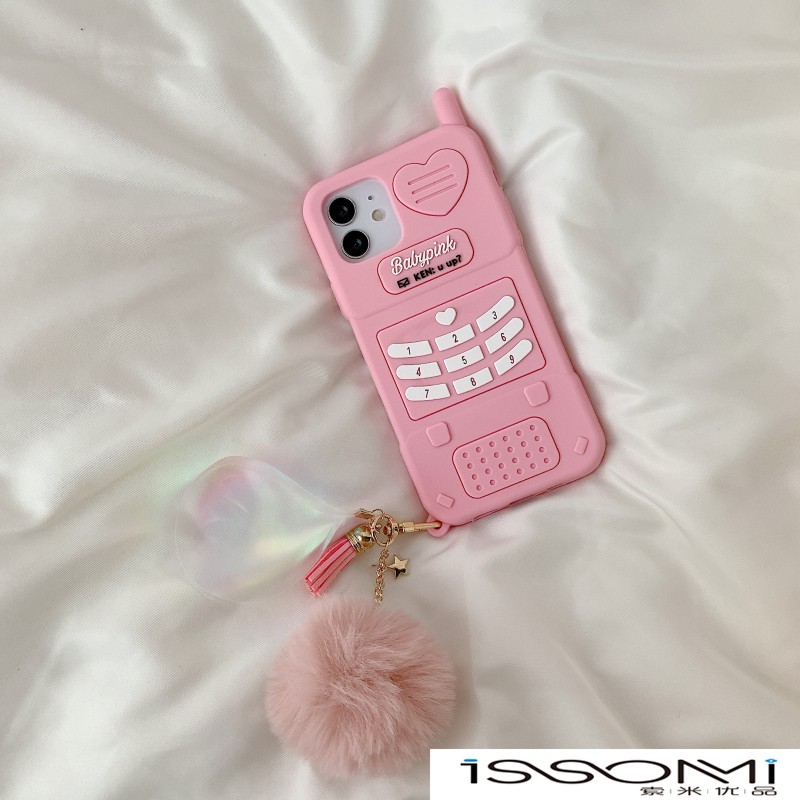 Ốp Điện Thoại Màu Hồng Sáng Tạo Cho Iphone11 12pro Max X Xr 7 8plus Se | BigBuy360 - bigbuy360.vn