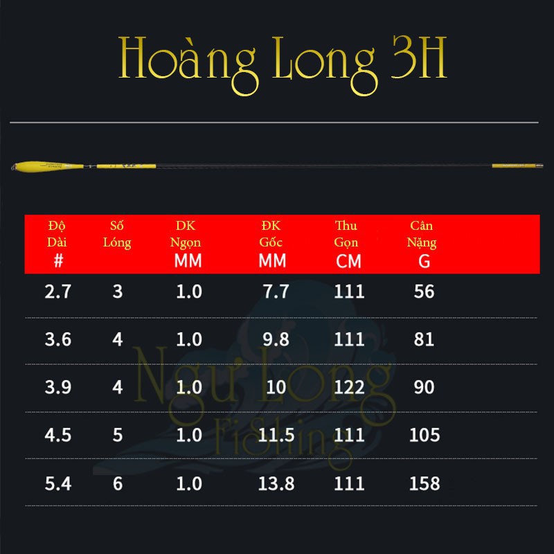 Cần câu - cần câu tay - Hoàng Long 3H 7