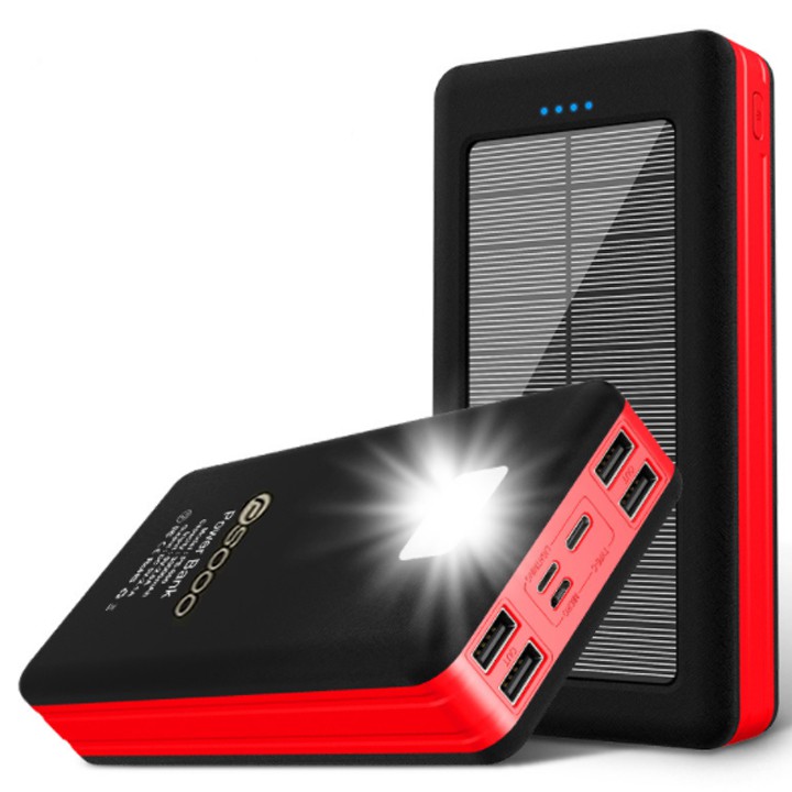 Pin Sạc Dự Phòng Năng Lượng Mặt Trời 30000mAh-Power Bank-bền đẹp,tiện dụng