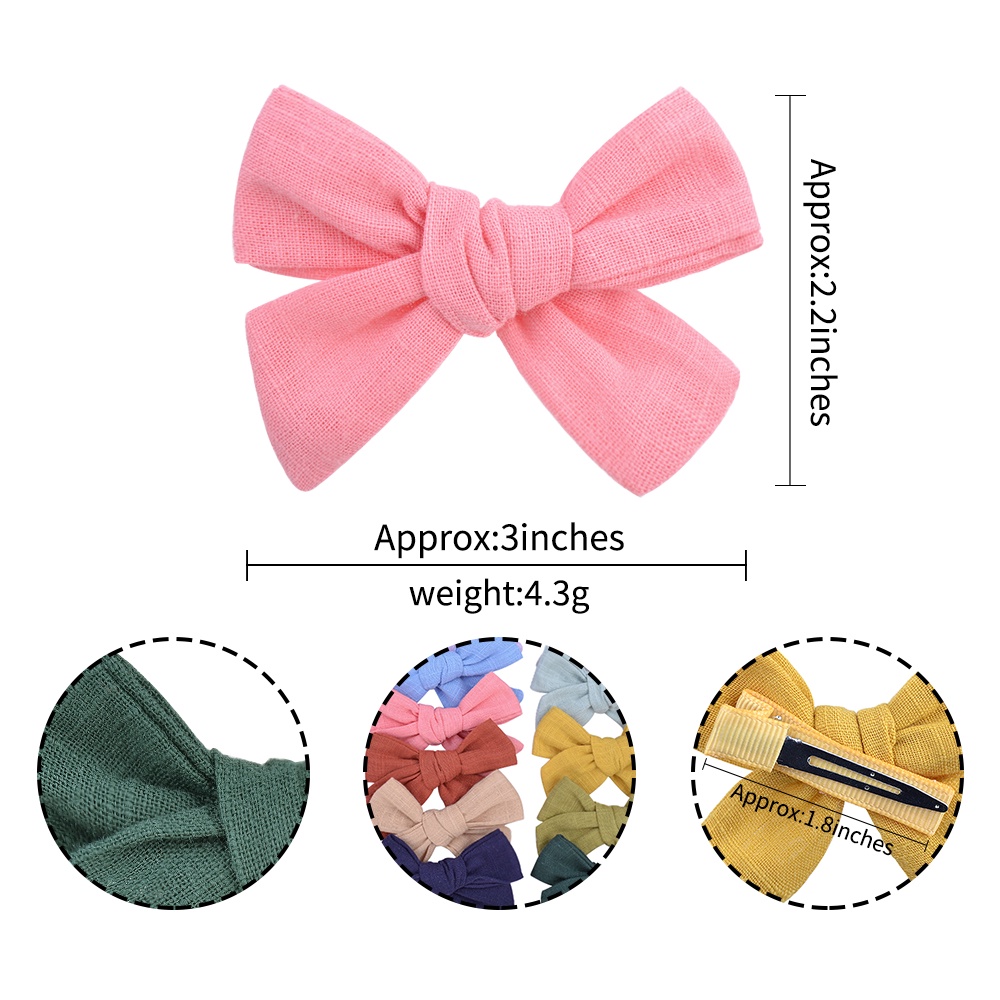 Set 2 kẹp tóc nơ KIDSBOWS màu sắc dễ thương cho bé gái