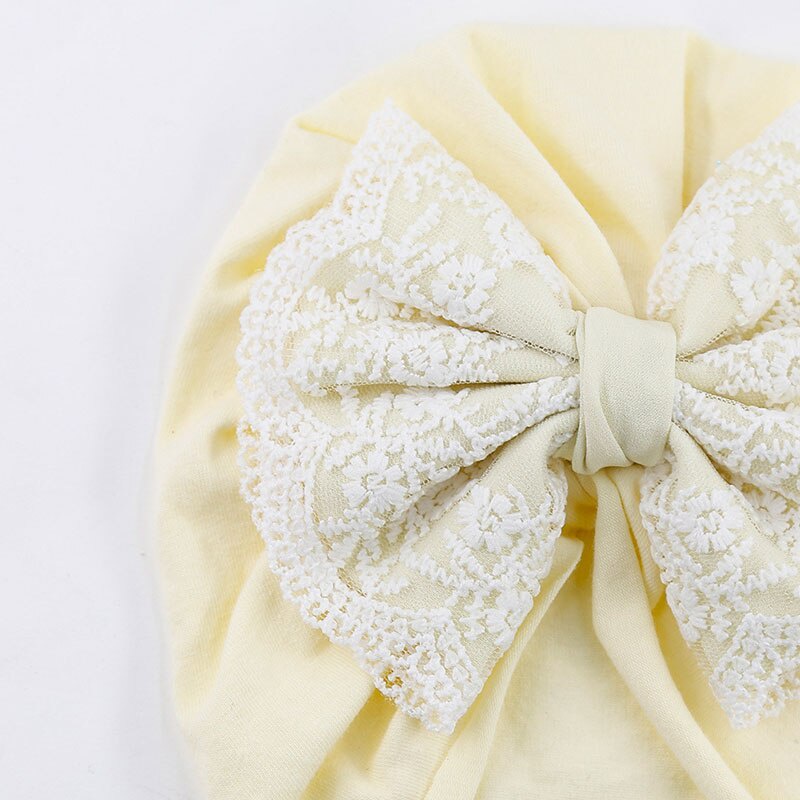 Mũ Cotton Mềm Mại Đính Nơ Ren Thời Trang Ấn Độ Cho Bé Gái