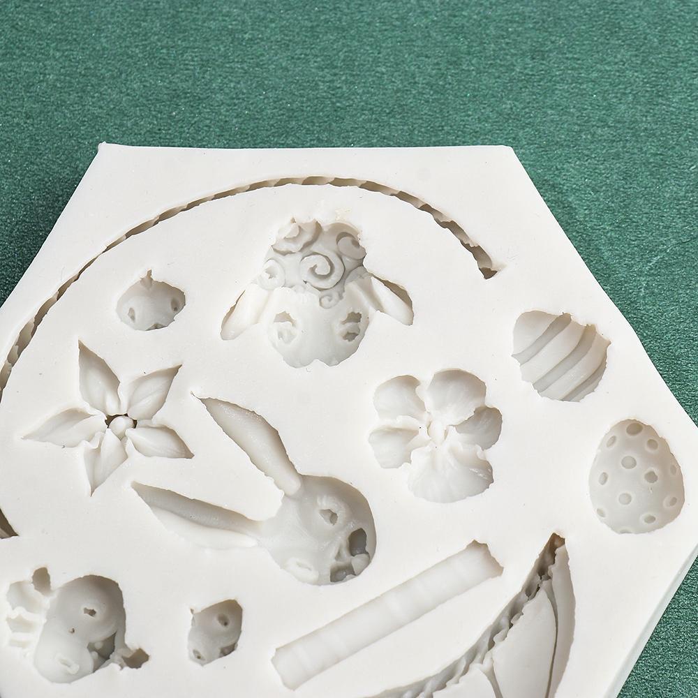 LAKAMIER Khuôn Silicone Làm Bánh Thủ Công Hình Thỏ Phục Sinh