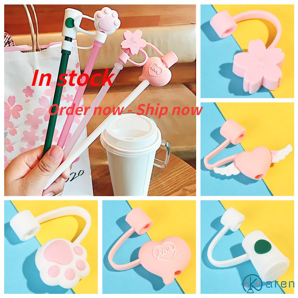 Ống Hút Silicon Kiểu Hoạt Hình Ngộ Nghĩnh Đáng Yêu