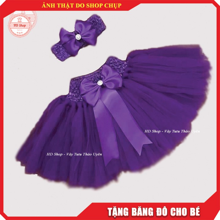 Đầm cho bé sơ sinh 🎁Tặng kèm băng đô🎁 Chân váy tutu cho bé gái từ 0 đến 12 tháng tuổi