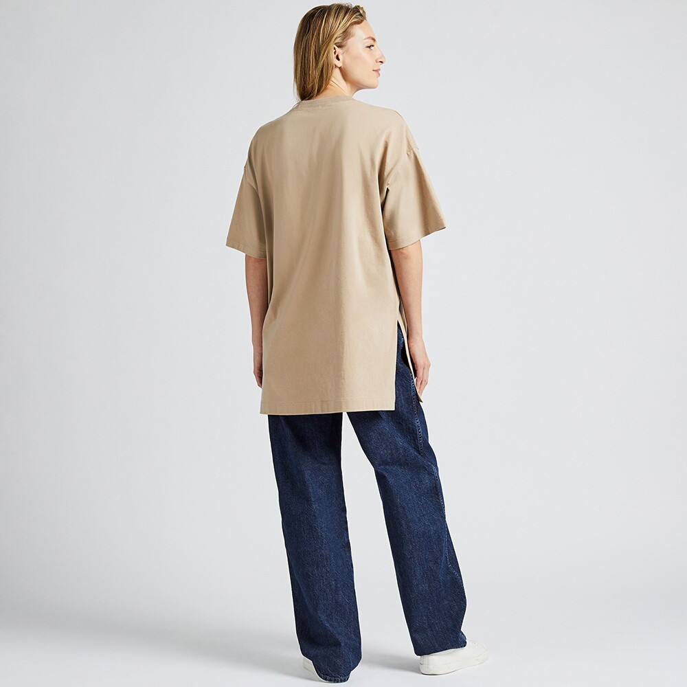 Áo phông dáng thụng WOMEN Cotton Oversized Short Sleeve Tunic Uni Nhật Bản