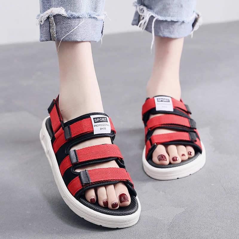 Giày sandal đi học 3 quai ngang phong cách năng động thời trang Hàn Quốc size 35-45