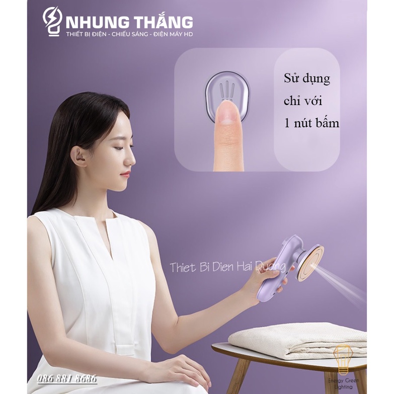 Bàn Là Hơi Nước Cầm Tay KY-100 - Bàn Ủi Hơi Nước Mini - Dùng Cho Nhiều Loại Vải - Tiết Kiệm Điện Năng - Diệt Khuẩn 99%