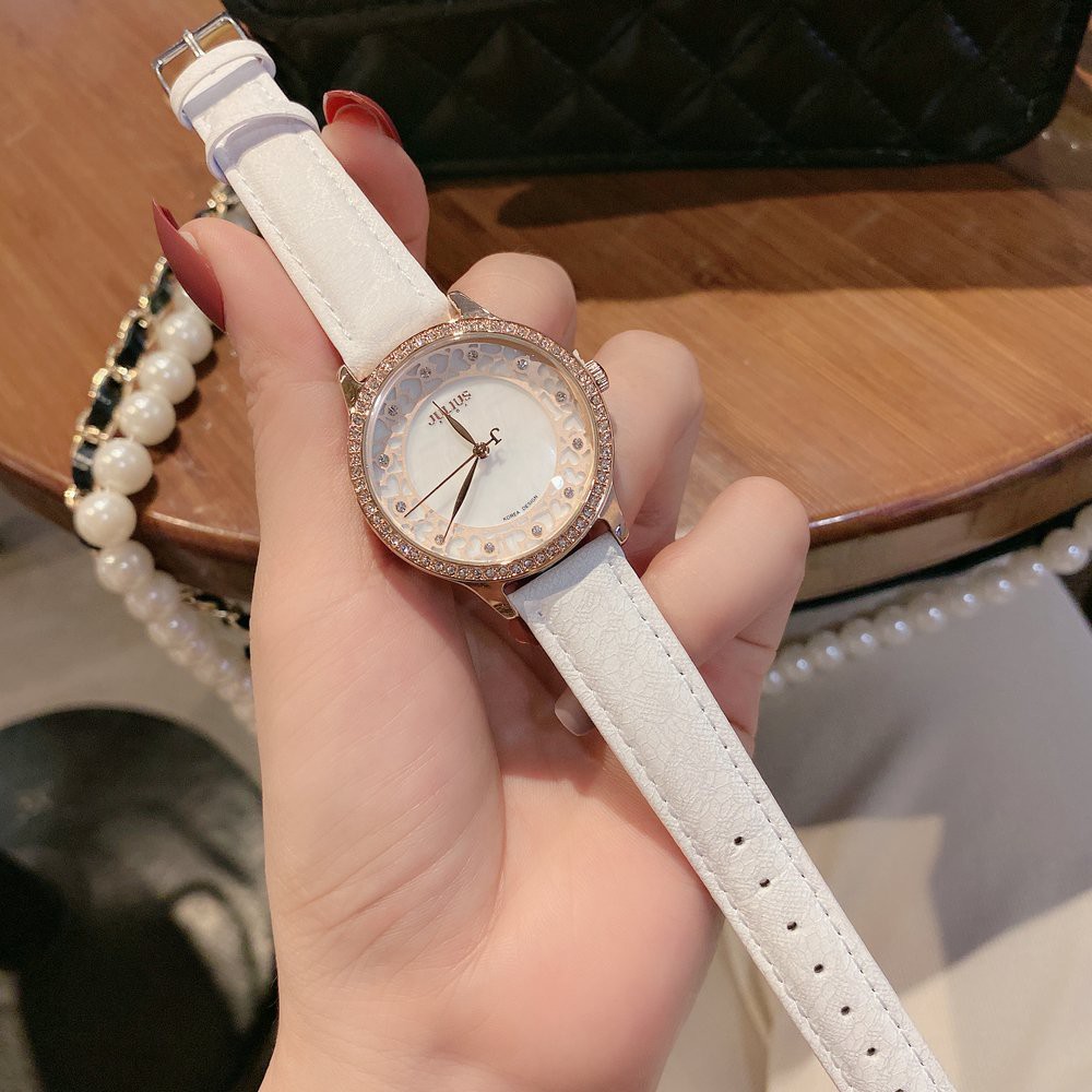 Đồng hồ nữ JULIUS JA-852 dây da | Julius Official