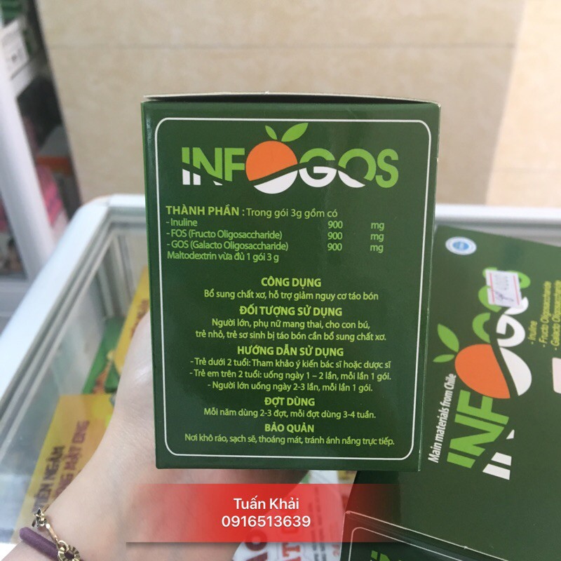 INFOGOS hỗ trợ táo bón hộp 30 gói