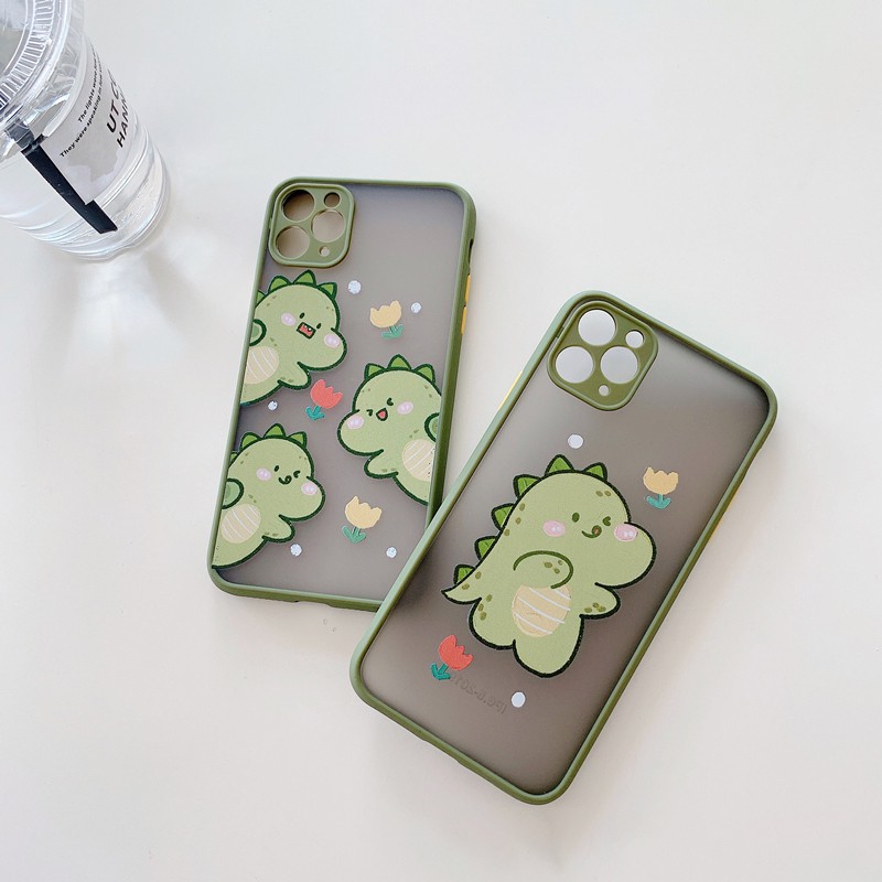 Ốp lưng iphone - ốp iphone Little Dino nhám viền nổi 5/5s/6/6plus/6s/6splus/7/7plus/8/8plus/x/xs/11/12/pro/max/promax | BigBuy360 - bigbuy360.vn