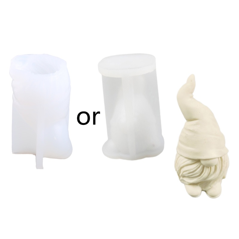 Khuôn Làm Nến / Xà Phòng Hình Ông Già Noel / Chú Lùn 3D DIY