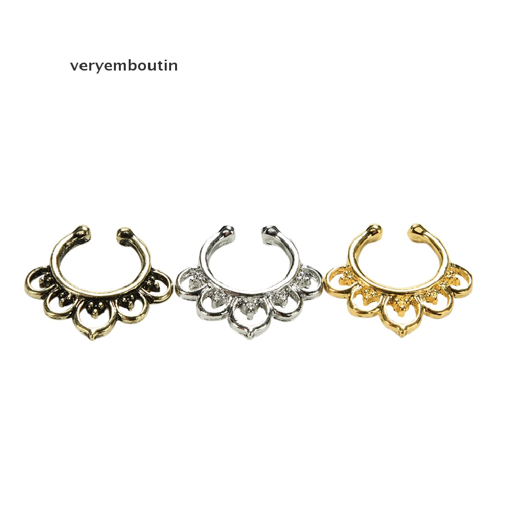 in Fashion Fake Septum Nose Rings Faux Piercing Nose Hoop Nose Studs Body Jewelry n