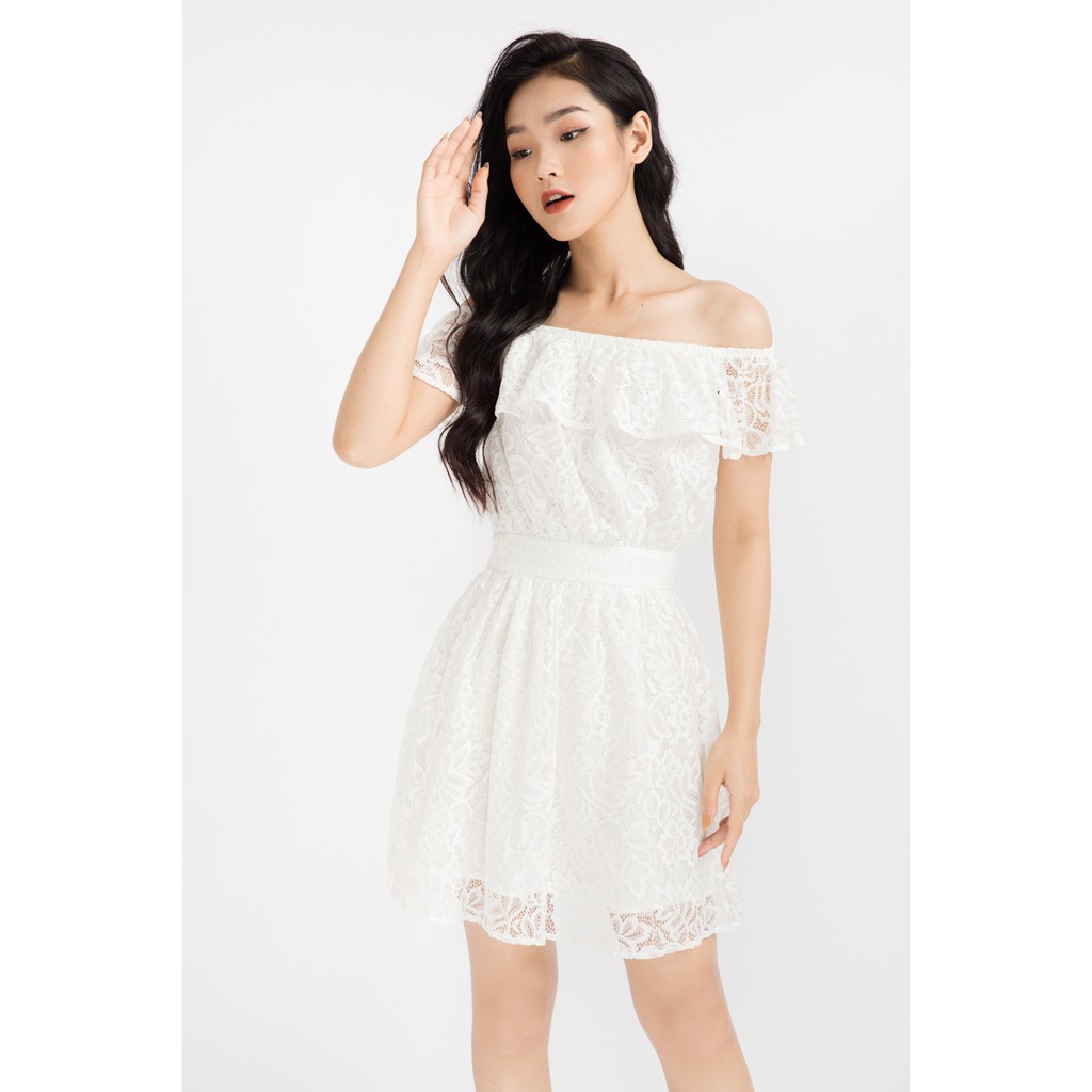 [Mã WABRWA15 giảm 15% đơn 300K] Đầm xòe trễ vài bèo vai DEA0144 - 20Again | BigBuy360 - bigbuy360.vn