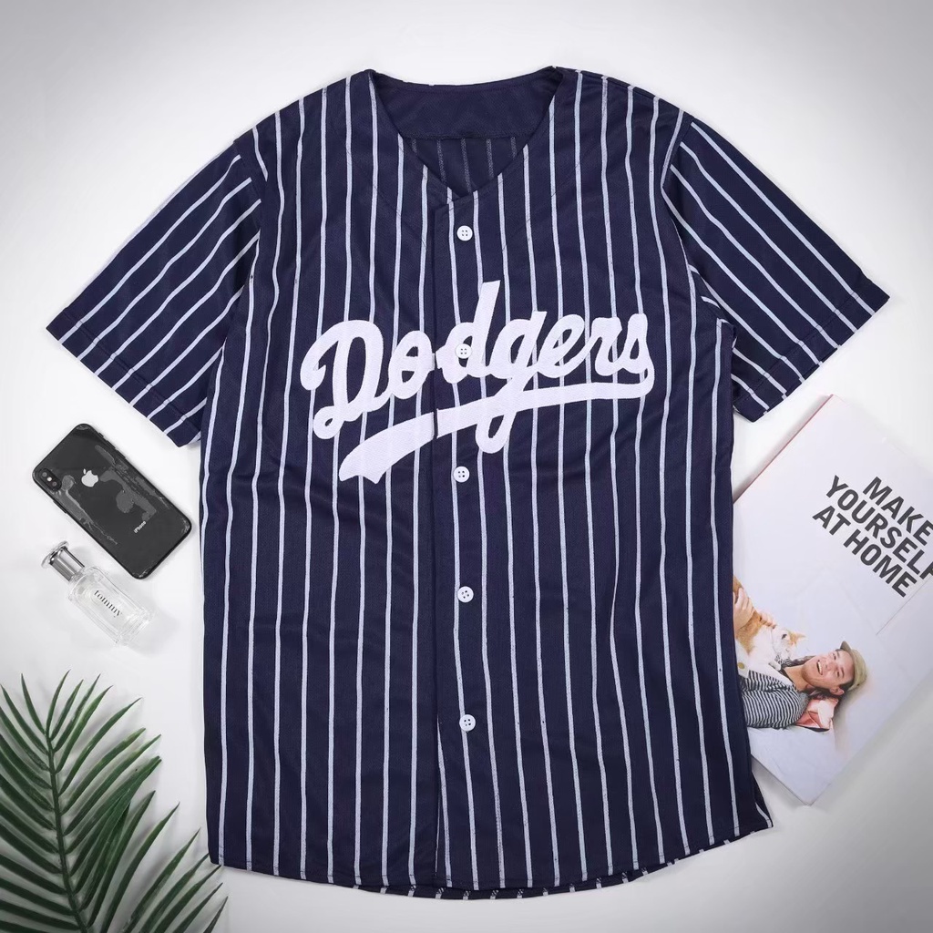 Dodgers Áo Bóng Chày Màu Xanh navy Cao Cấp