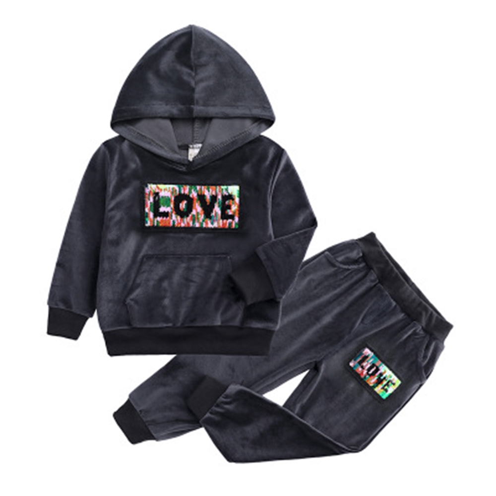 Set Áo Hoodies Có Nón Dài Tay + Quần Dài Thời Trang Cho Bé